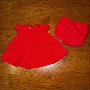 C.I. Castro & Co. | Vintage 1980s Red & White Polka Baby Dress & Bloomer Set